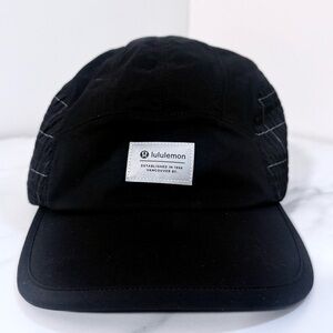 NWT Lululemon Multi-Panel Reflective Running Hat in Black, Size L/XL